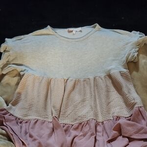 Elegant Gray and Pink Women's Tunic